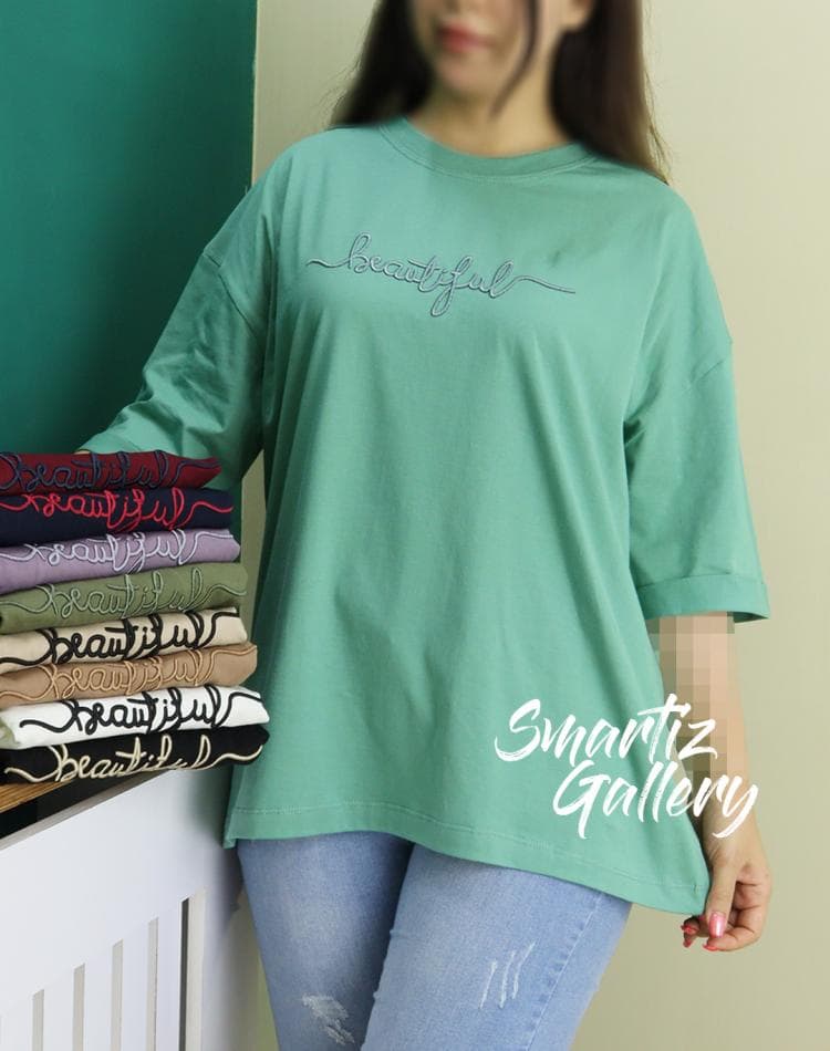 تیشرت لانگ گلدوزی Beautiful