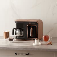 قهوه ساز و چایساز 5 کاره کاراجا Hatir Plus Mod Essential قهوه ای طلایی