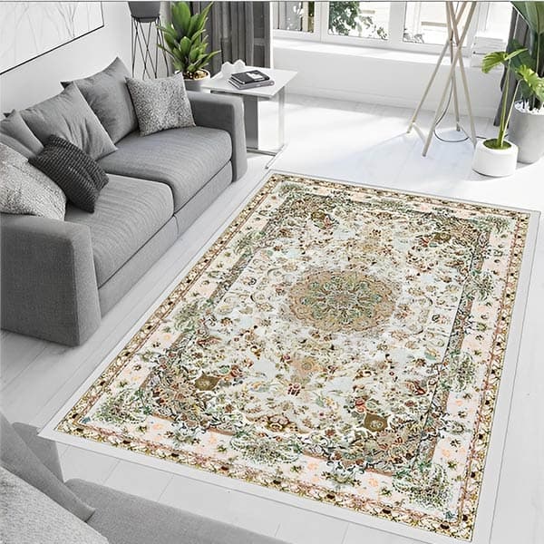 کاور فرش مخمل سنتی نگین ترمه مدل 369