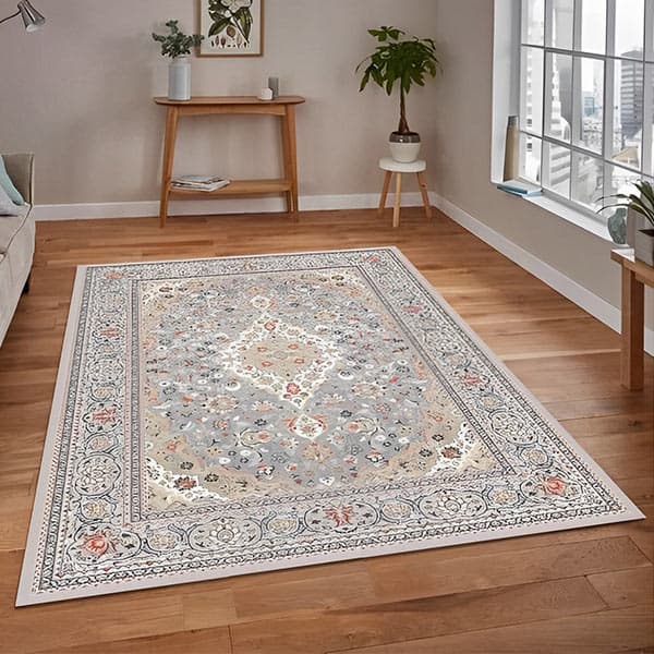 کاور فرش طوسی نگین ترمه مدل 423