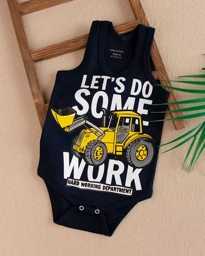 بادی نوزادی پسرانه مدل Some Work