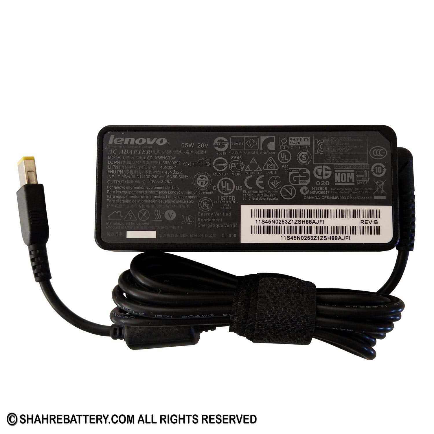 شارژر اورجینال لپ تاپ لنوو Lenovo USB 20V 3.25A
