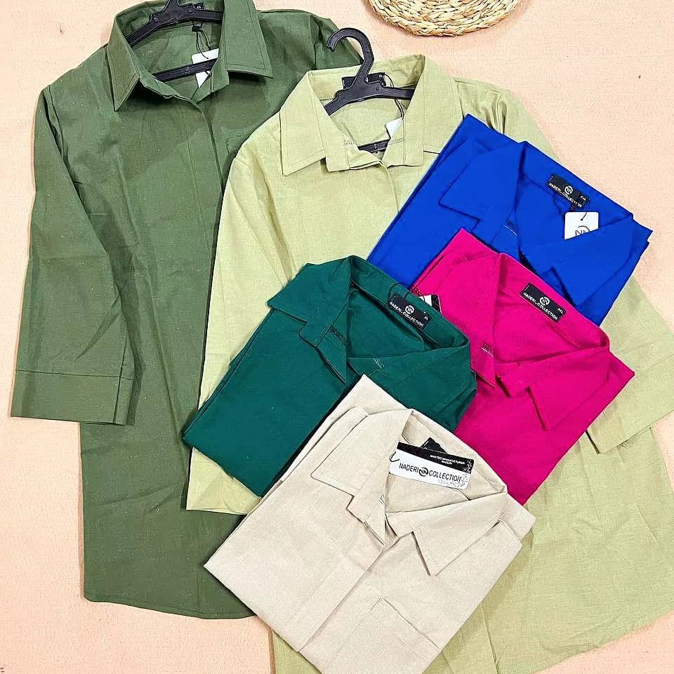 مانتو لینن خنک ساده