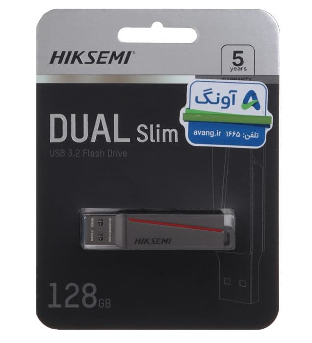 فلش مموری هایک سمی مدل DUAL SLIM – ظرفیت 128 گیگابایت