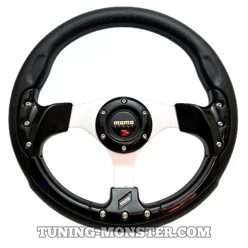 فرمان اسپرت MOMO مشکی پیچدار