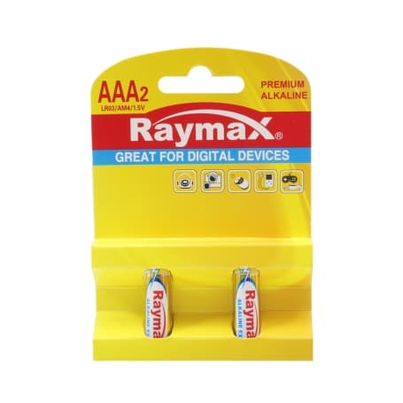 باتری نیم قلمی آلکالاین دوتایی مارک Raymax