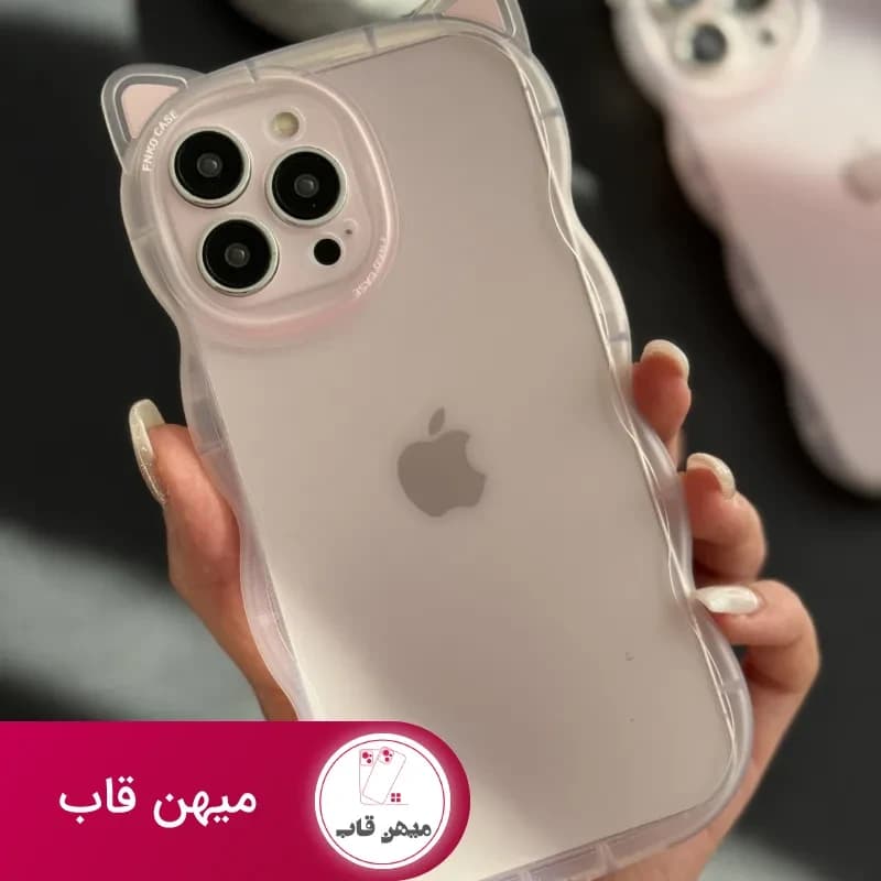 قاب موبایل آیفون گربه یخی شفاف - کد (۹۶۲۴۲)
