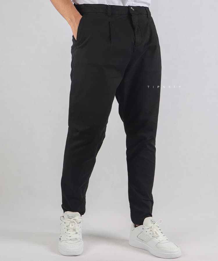 شلوار کتان مام فیت مردانه و پیله دار برند تیپ نتی 0070