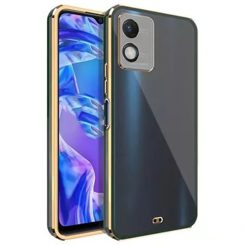 قاب اورجینال الکتروپلیتینگ Honor X5 مدل دور طلایی پشت شفاف