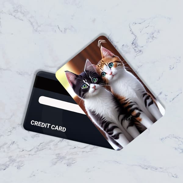 استیکر کارت بانکی مدل فانتزی گربه کد CAD414-K