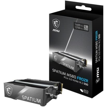 حافظه SSD اینترنال ام اس آی مدل SPATIUM M580 FROZR GEN 5.0 M.2 2280 NVMe ظرفیت 2 ترابایت