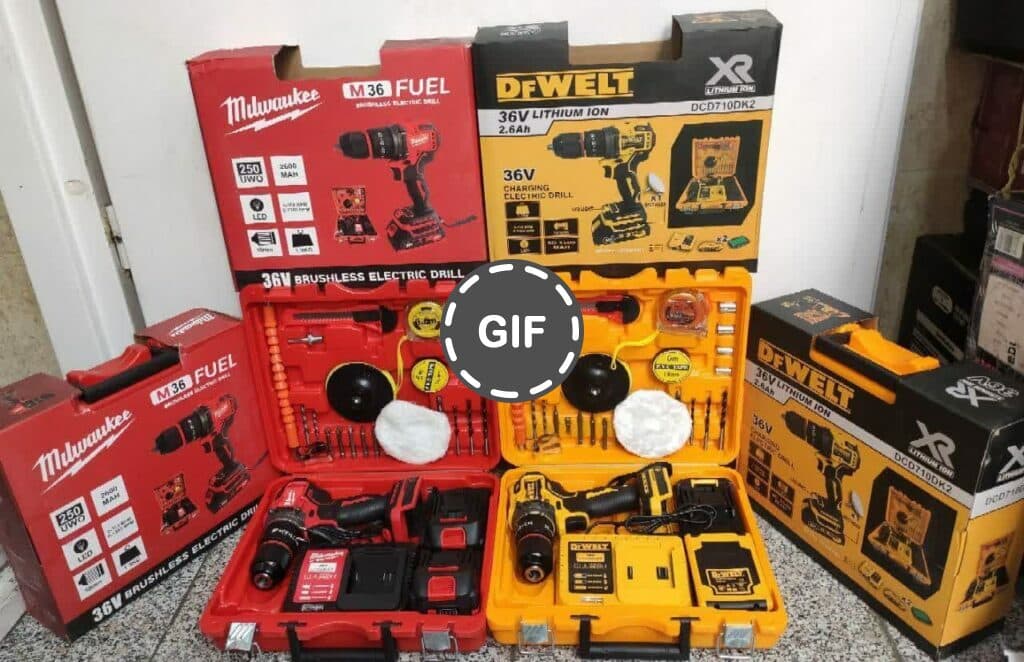 دریل شارژی 36 ولت براشلس طرح میلواکی مدل milwake-36