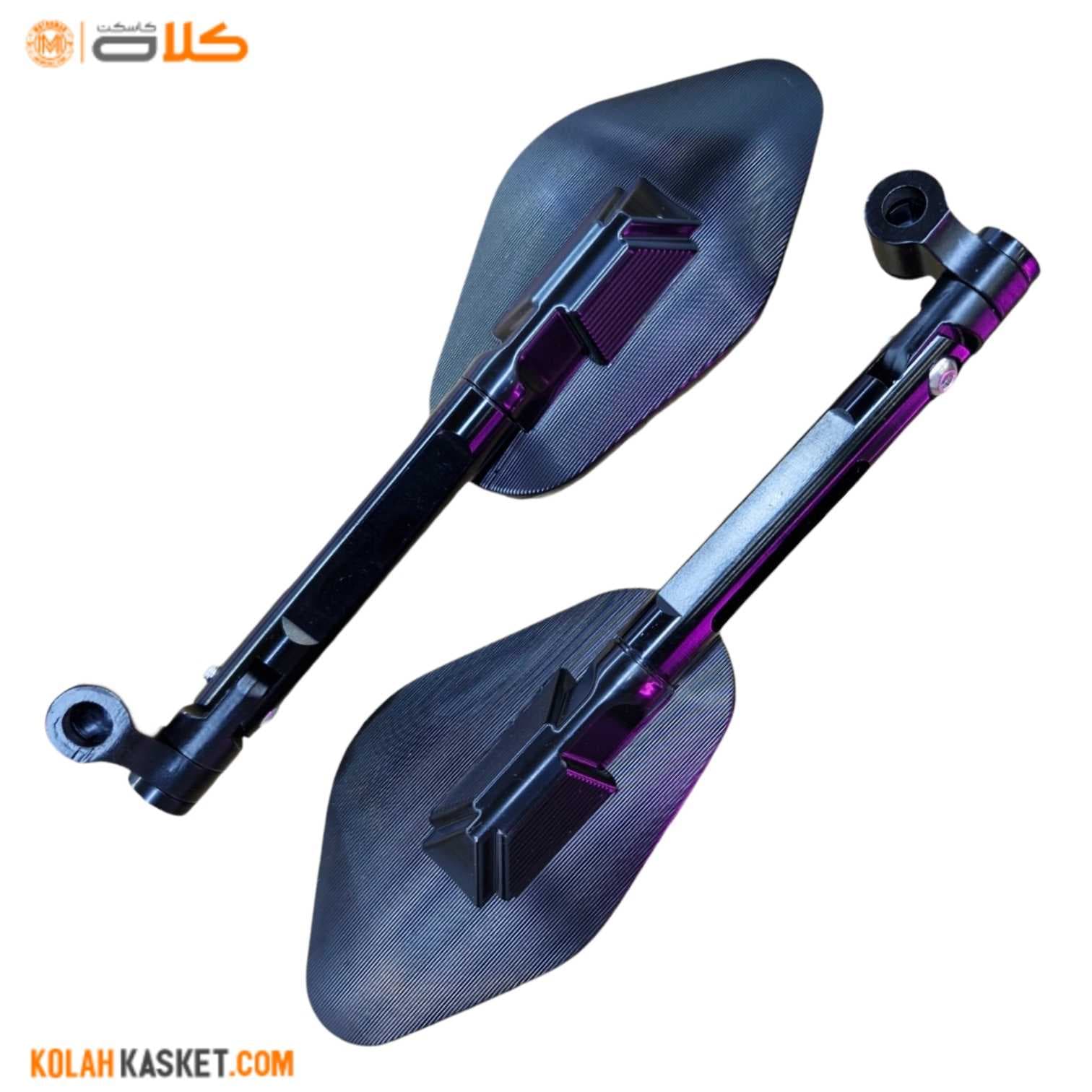 آینه موتور سیکلت CNC مشکی اسپرت | مدل R24