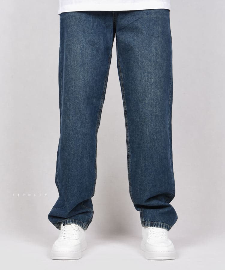 شلوار جین بگ مردانه ساده 3891