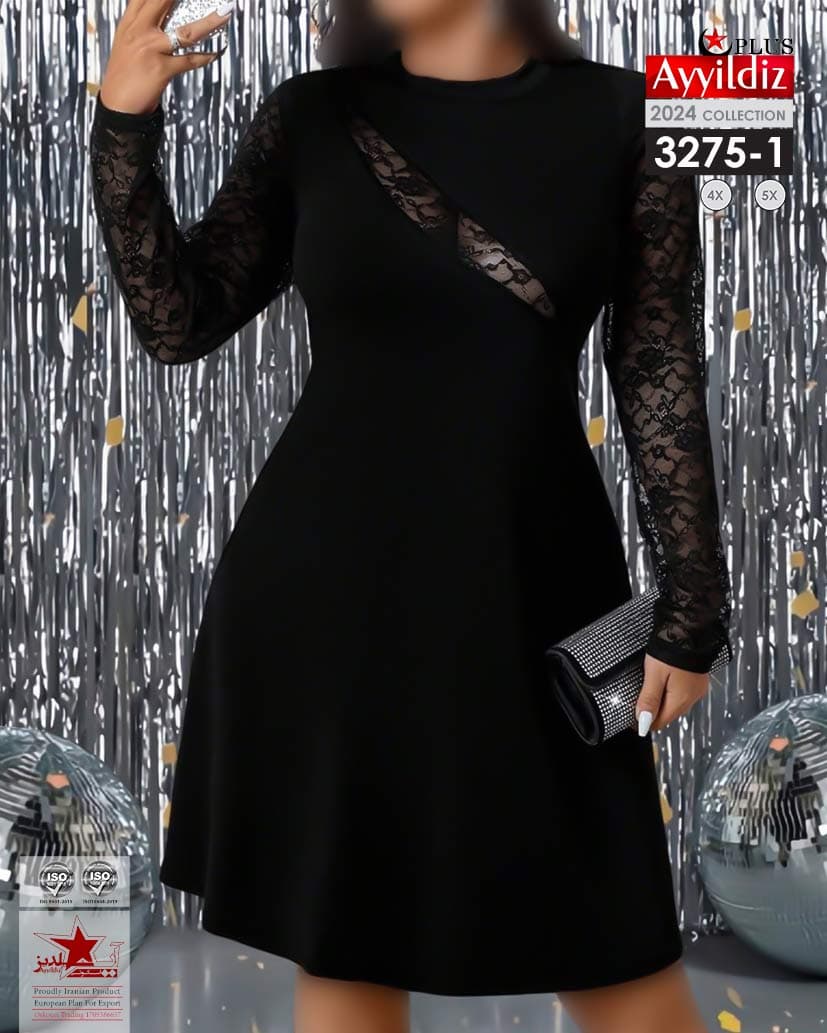 پیراهن مجلسی زنانه سایز بزرگ کد 3275