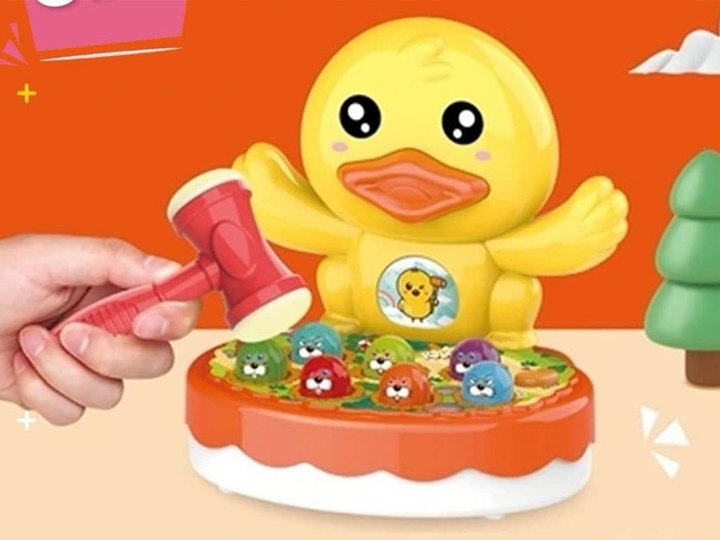 بازی چکشی موزیکال و چراغ دار طرح اردک اسباب بازی