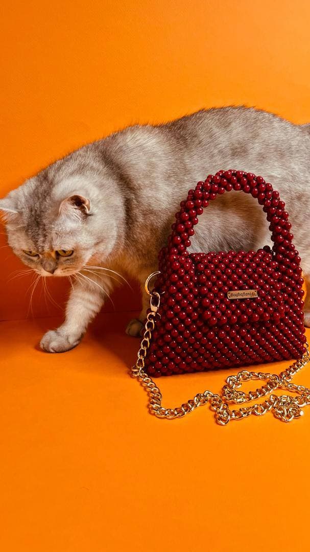 کیف دست دوز مروارید بافان