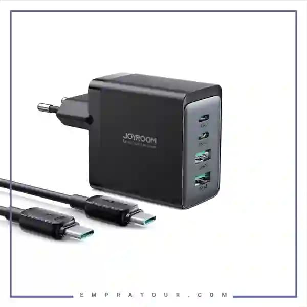 آداپتور شارژ 4 پورت 67 وات با کابل جویروم JOYROOM JR-TCG02 GaN Ultra 67W