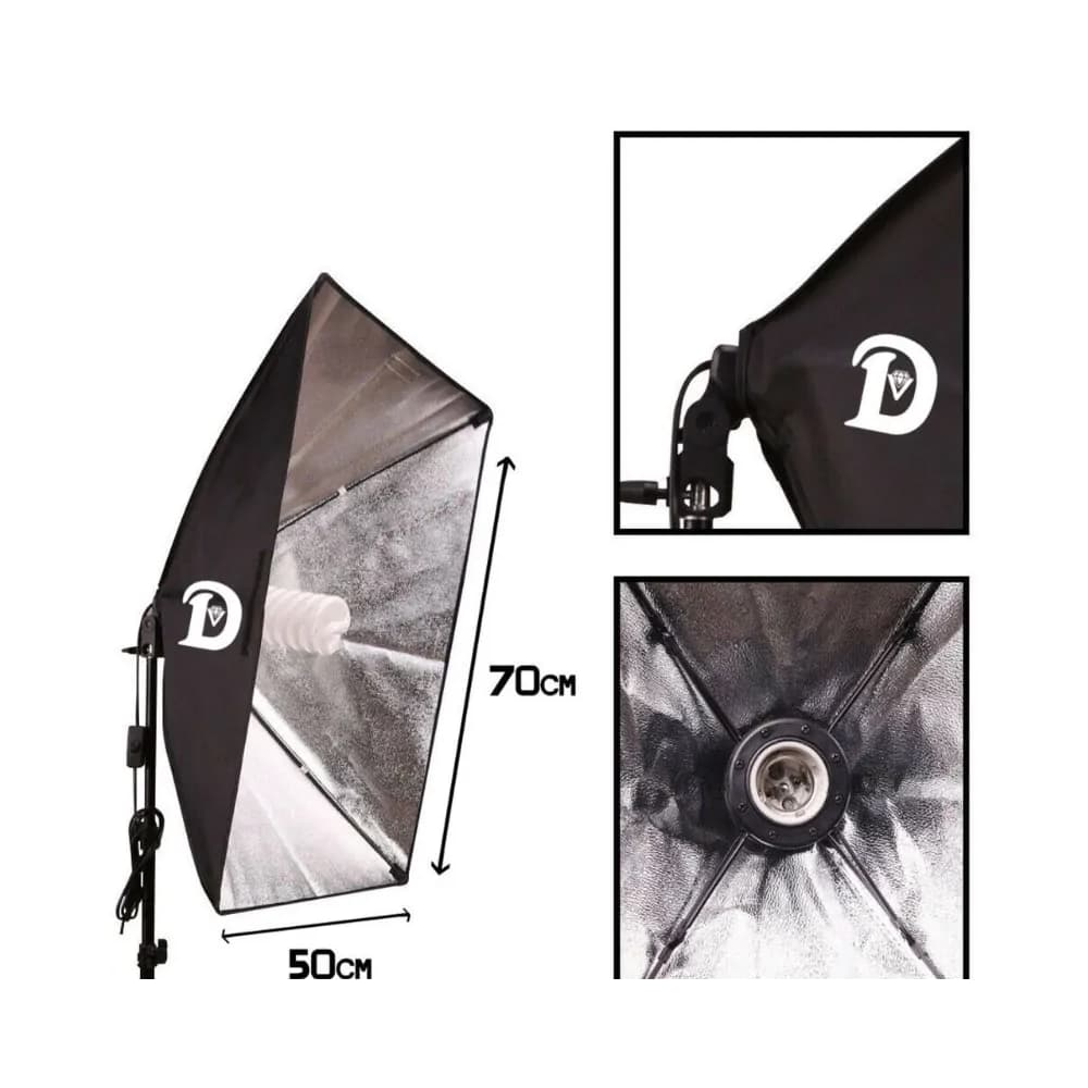 کیت سافت باکس به همراه هولدر تک لامپ دیاموند و سه پایه