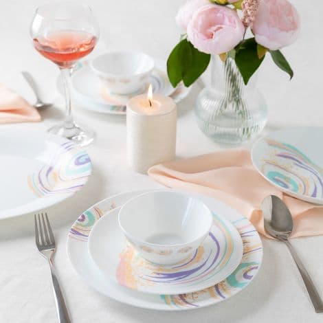 سرویس غذاخوری 28 پارچه مدل رنگین کمان پارس اپال کد 941