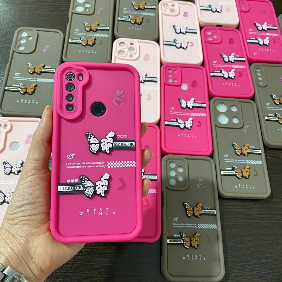 قاب آیفون 13 – iPhone 13 مدل Solid Case سیلیکونی طرح پروانه