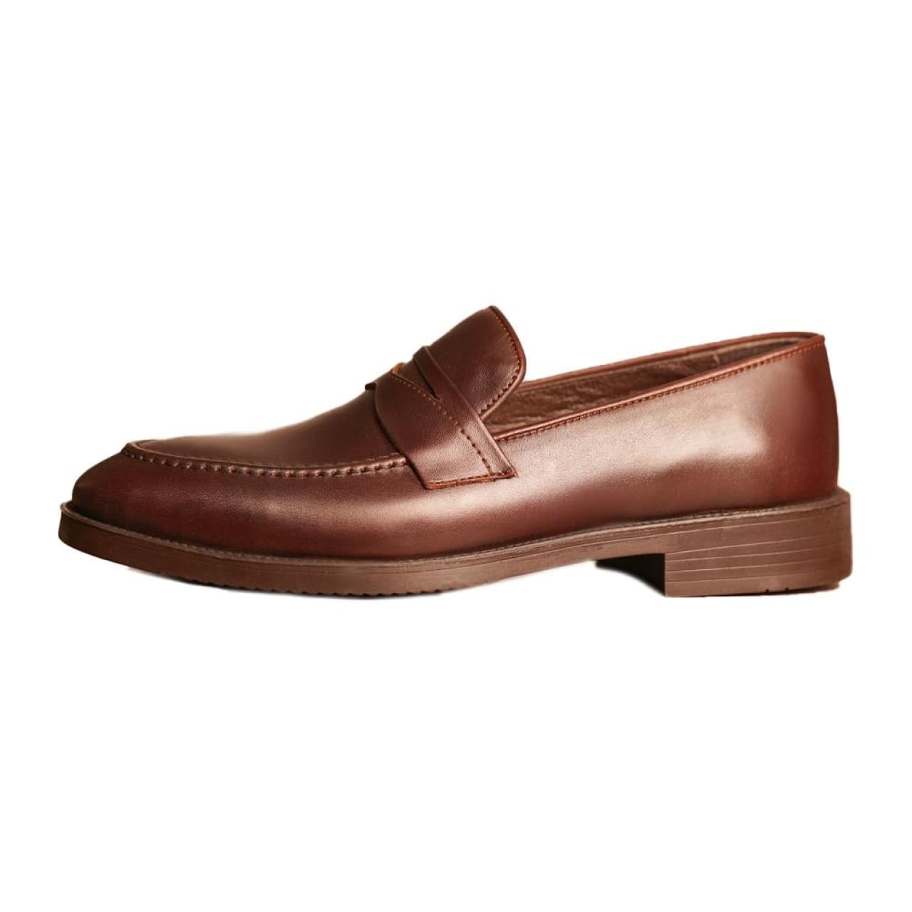 کفش مردانه چرم نعمتی مدل پالرمو بدون بند قهوه ای