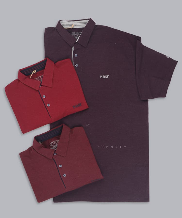 تیشرت یقه دار سایز بزرگ مردانه 5341