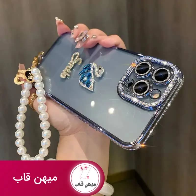 قاب گوشی آیفون سواروسکی نگینی - کد (۷۵۱۵)
