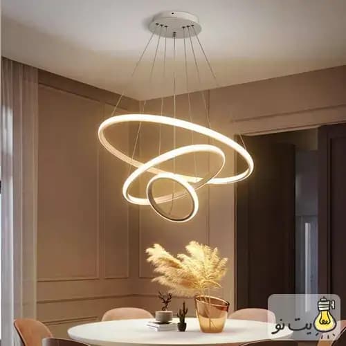 لوستر مدرن سه حلقه دایره