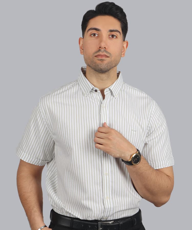 پیراهن مردانه اسپرت آستین کوتاه 0912