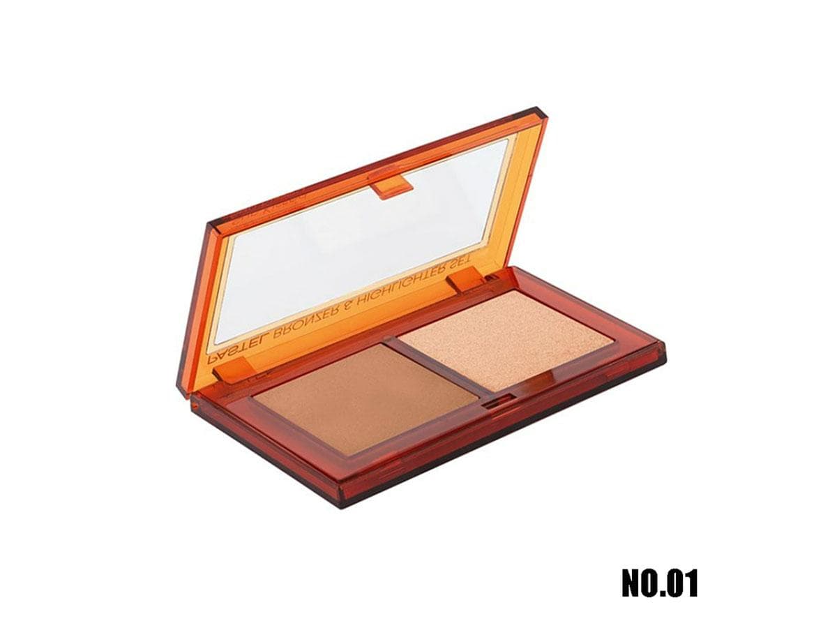 پالت برنزر و هایلایتر پاستل مدل SUN KISSED شماره 01
