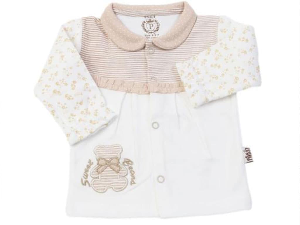 بلوز مانتویی نوزادی دخترانه طرح سوئیت پاریز Pariz