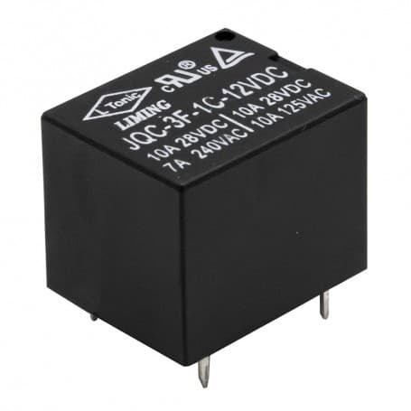 رله 12V-10A پایه میلون T73 مارک LIMING کد JQC-3F-1C-12VDC
