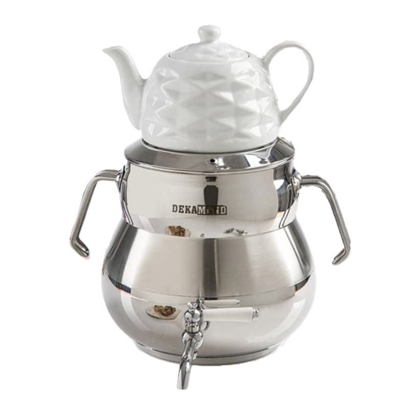 کتری قوری استیل کف چدن 5 لیتری دکاموند کد 6049