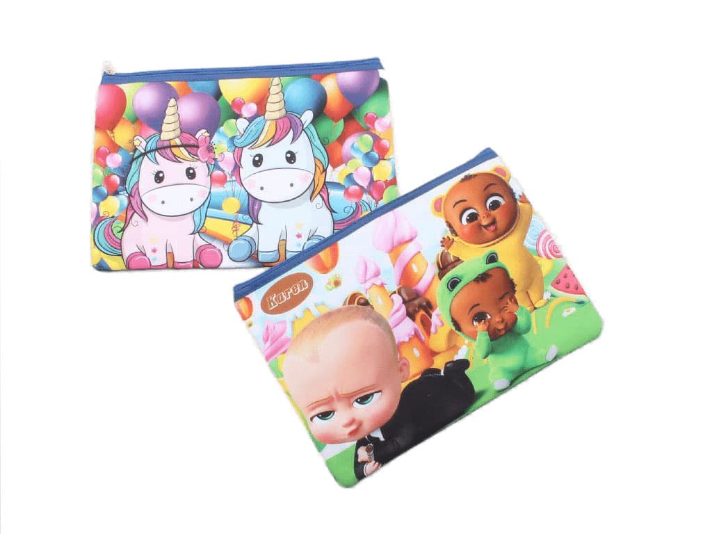 پوشه زیپ دار (تنوع طرح و رنگ)