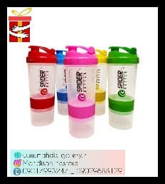 قمقمه شیکر 3 تیکه توپی