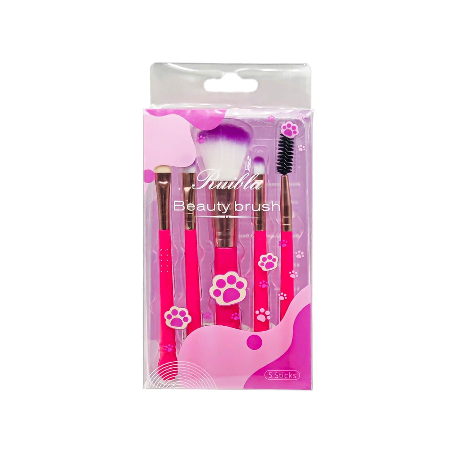 ست براش آرایشی رویبلا مجموعه 5 عددی - سرخابی