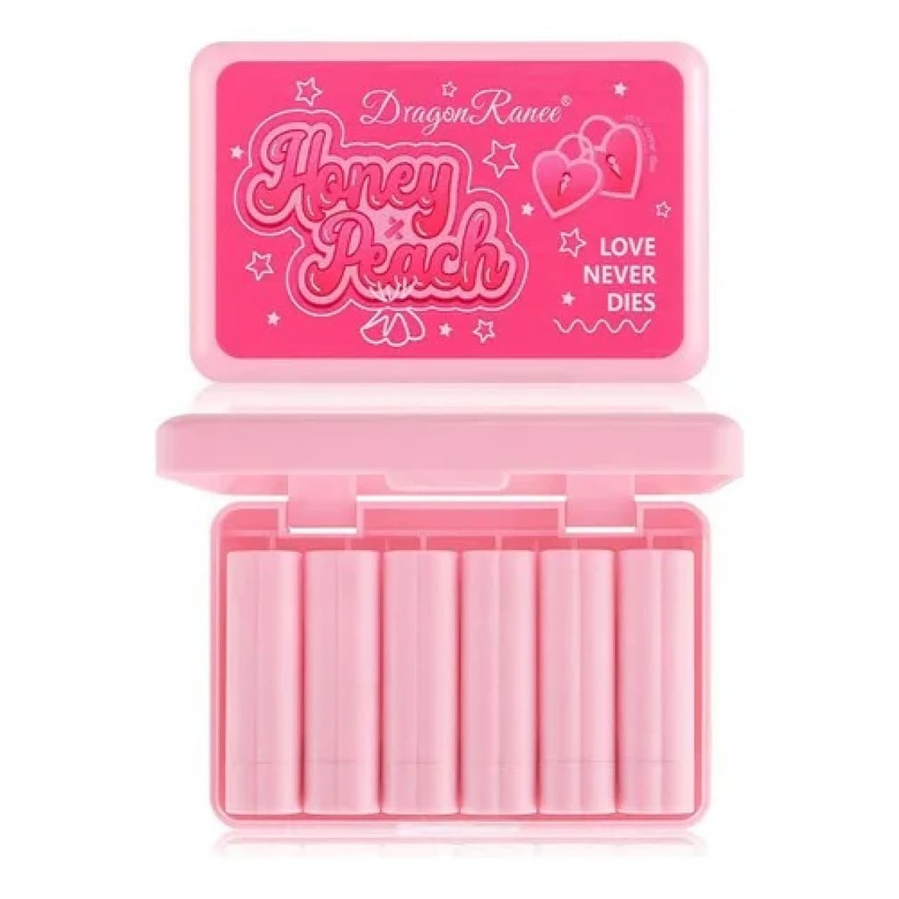 رژ لب جامد دراگون رانی مدل Honey Peach بسته 6 عددی