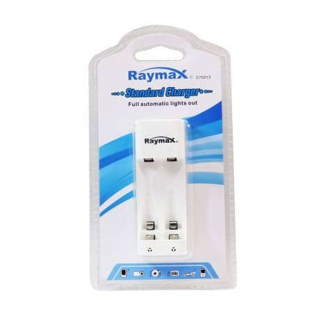 شارژر باتری دوتایی با ورودی USB مدل C702V2 مارک Raymax