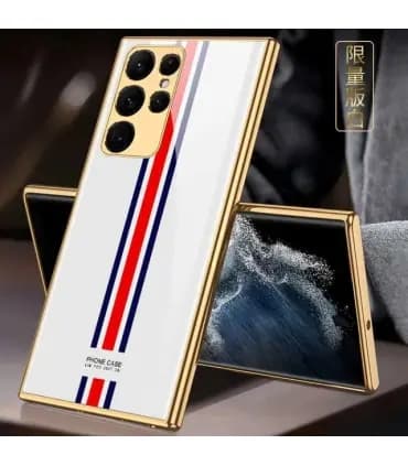 کاور اورجینال لاکچری طرح سه خط وسط GKK سامسونگ Galaxy S22 Ultra