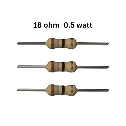 مقاومت ۱۸ اهم ۱/۲ یا ۰.۵ وات