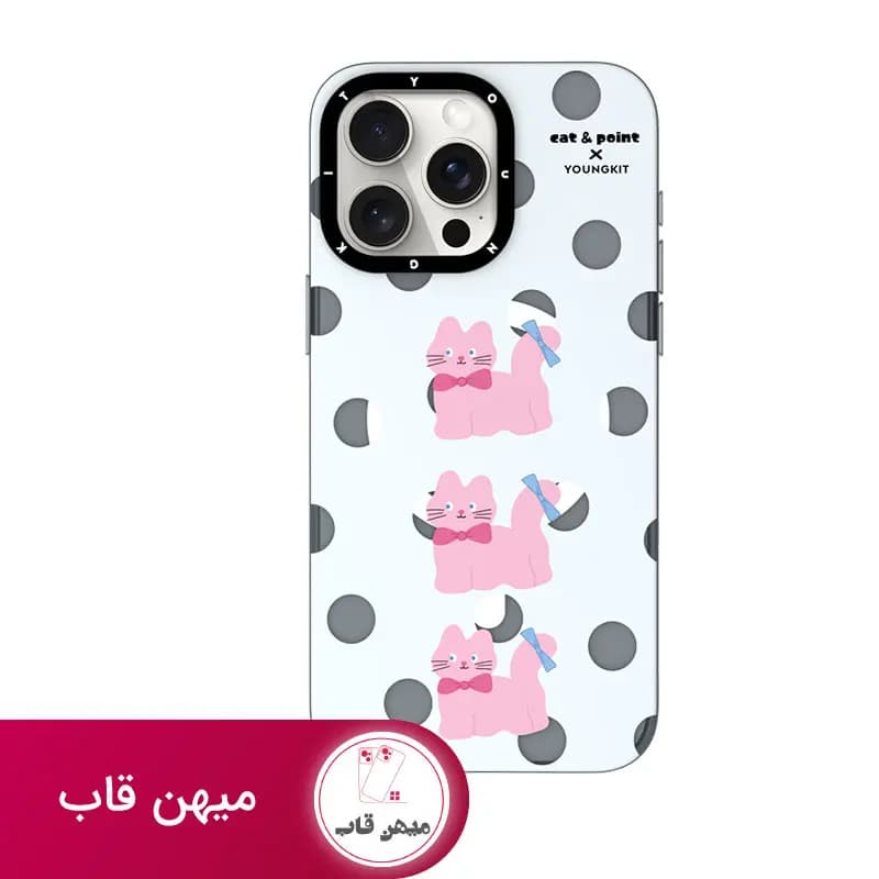 قاب گوشی آیفون یانگکیت گربه سفید - White Cat - کد (۴۰۸۵۰)