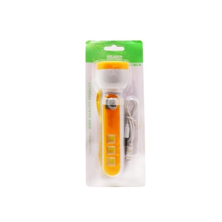 چراغ قوه شارژی خورشیدی GM-7796 با چراغ بغل