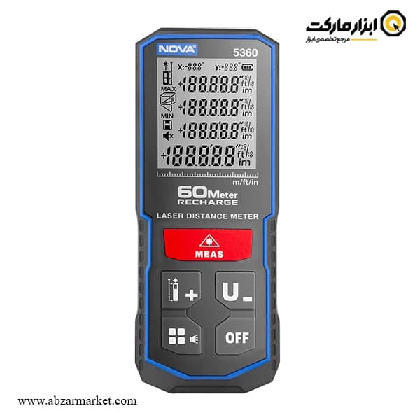 متر لیزری نووا نور قرمز 60 متری مدل 5360