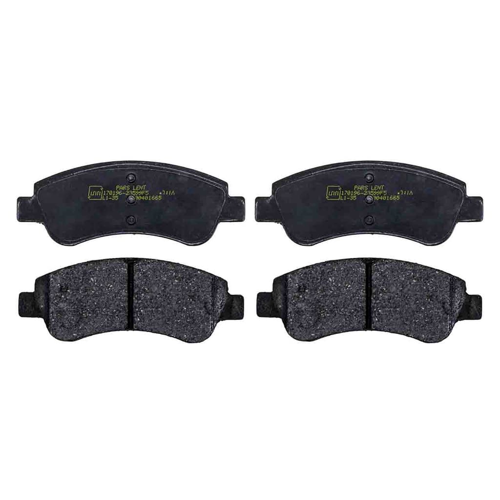 لنت ترمز جلو خودرو پژو 206 تیپ 5 پارس لنت بسته 4 عددی