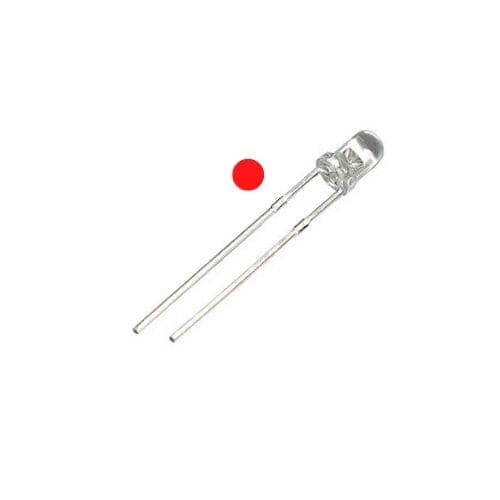 ال ای دی قرمز سایز ۳ میل شفاف