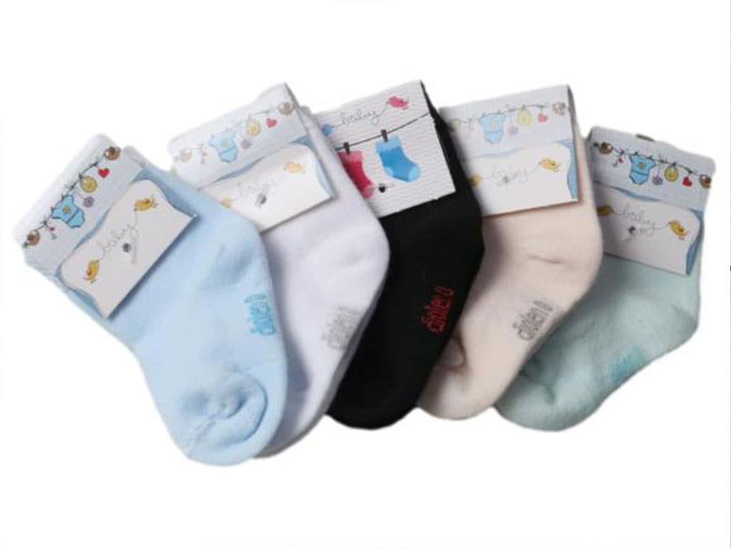 جوراب ساق دار نوزادی رنگی سایز 0